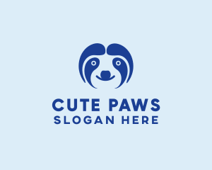 Cute Sloth Face  logo design