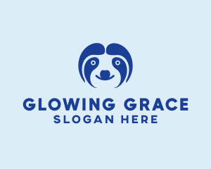 Cute Sloth Face  logo