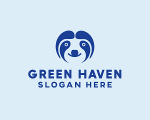 Cute Sloth Face  logo design