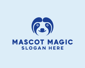 Cute Sloth Face  logo design