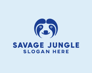 Cute Sloth Face  logo design