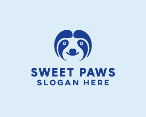 Cute Sloth Face  logo design