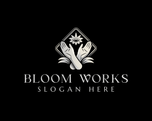 Hand Floral Spa logo design