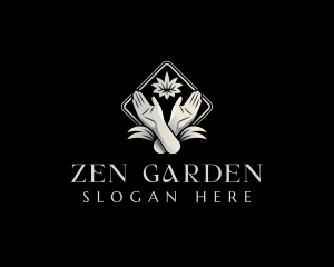 Hand Floral Spa logo design