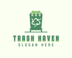 Trash Garbage Can logo design