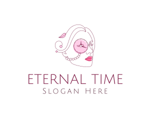 Lady Fashion Time  logo design