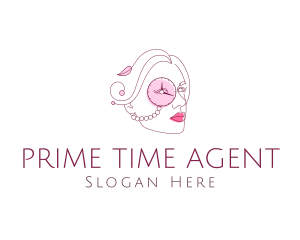 Lady Fashion Time  logo design