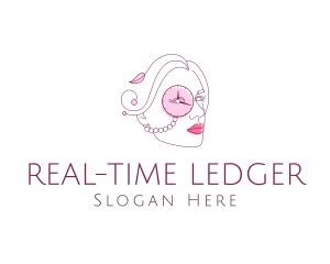 Lady Fashion Time  logo design