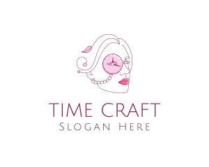 Lady Fashion Time  logo design