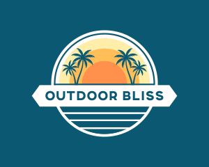 Tropical Sun Beach logo design