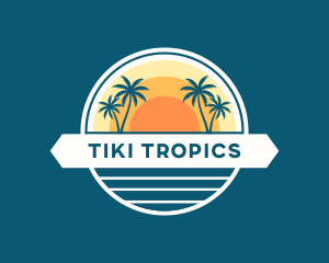 Tropical Sun Beach logo design