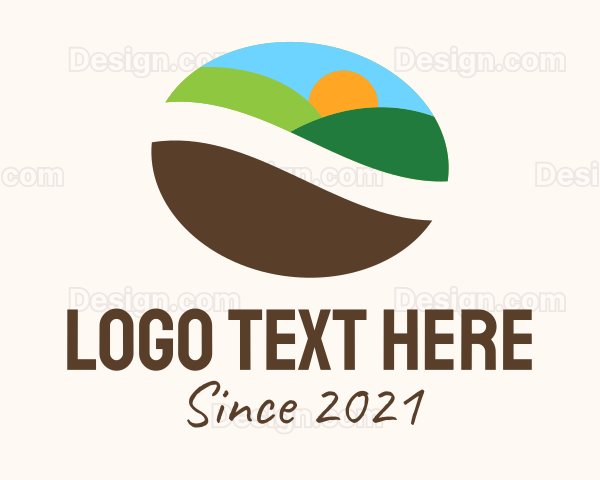 Country Coffee Bean Logo