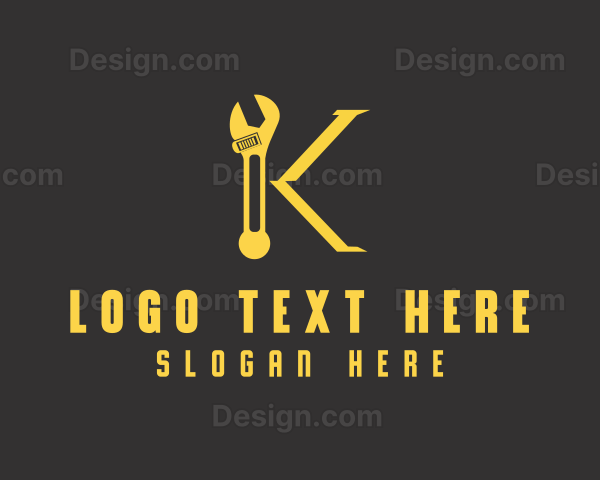 Handyman Tool Letter K Logo