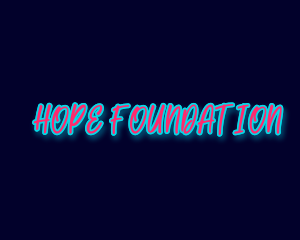 Neon Glow Handwriting  Logo