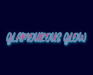 Neon Glow Handwriting  logo design