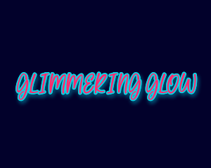 Neon Glow Handwriting  logo design