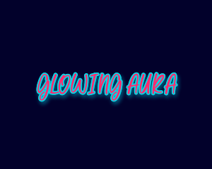 Neon Glow Handwriting  logo design