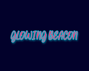 Neon Glow Handwriting  logo design