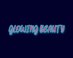 Neon Glow Handwriting  logo design