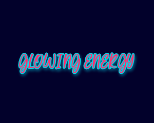 Neon Glow Handwriting  logo design