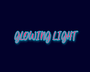 Neon Glow Handwriting  logo design