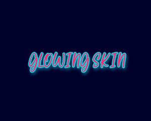 Neon Glow Handwriting  logo design