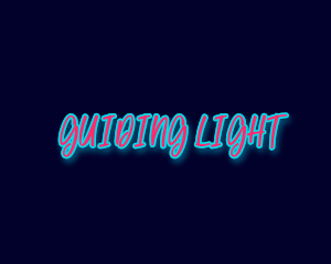 Neon Glow Handwriting  logo design