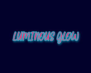 Neon Glow Handwriting  logo design