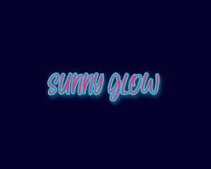 Neon Glow Handwriting  logo design