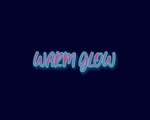 Neon Glow Handwriting  logo design