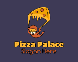 Human Pizza Parachute  logo design