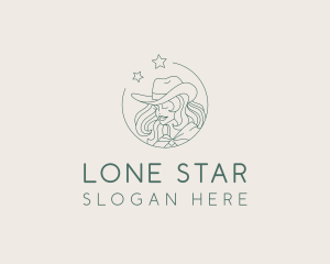 Cowgirl Star Rodeo logo design