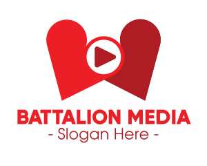 Lovely Heart Media Player logo design