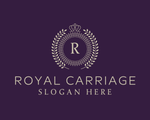 Royal Crown Wreath Boutique logo design