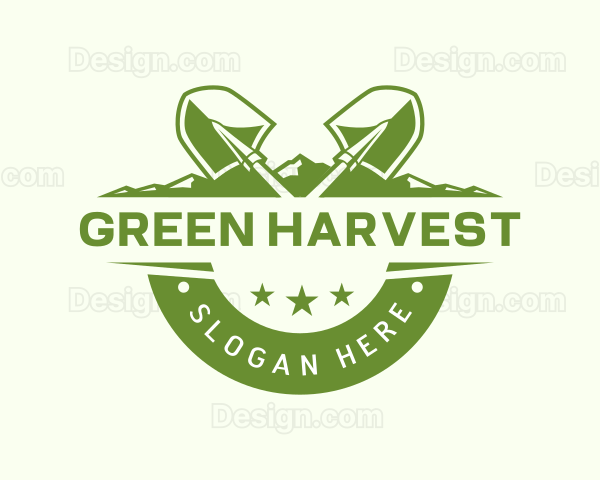 Shovel Agriculture Gardening Logo