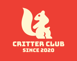 Beige Squirrel Silhouette logo