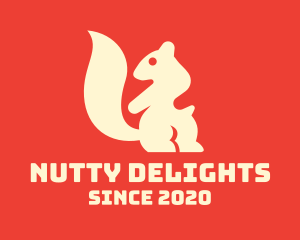 Beige Squirrel Silhouette logo