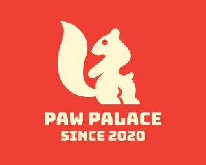 Beige Squirrel Silhouette logo