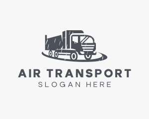 Gray  Truck Vehicle logo design