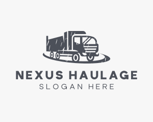 Gray  Truck Vehicle logo design