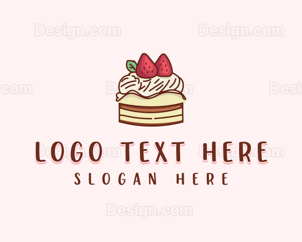 Sweet Strawberry Cake Logo