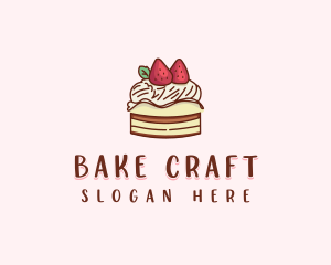 Sweet Strawberry Cake  logo design