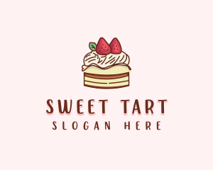 Sweet Strawberry Cake  logo design