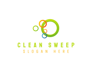 Housekeeper Bubble Cleaning logo design