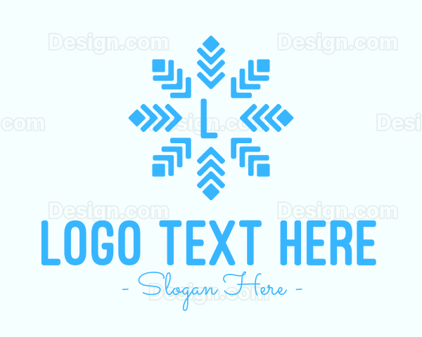 Diamond Snowflake Lettermark Logo