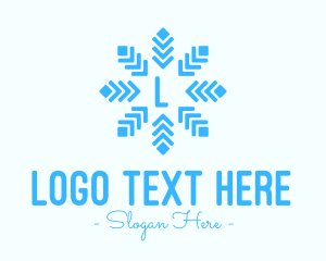 Ice Cold Snowflake Letter logo