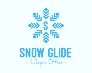 Ice Cold Snowflake Letter logo design