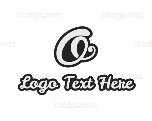 Cursive Stylish Script Letter O Logo