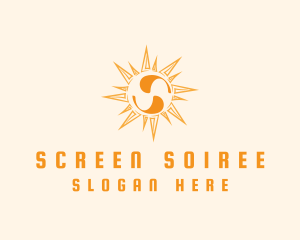 Solar Sun Letter S logo design