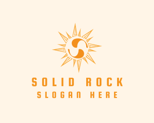 Solar Sun Letter S logo design